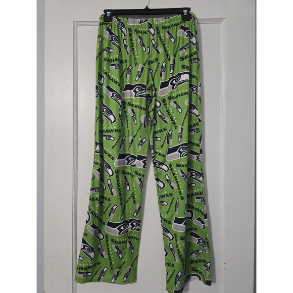 Seattle Seahawks NFL Team Apparel Unisex Flannel Pajama Bottoms Drawstring Small - Picture 1 of 5